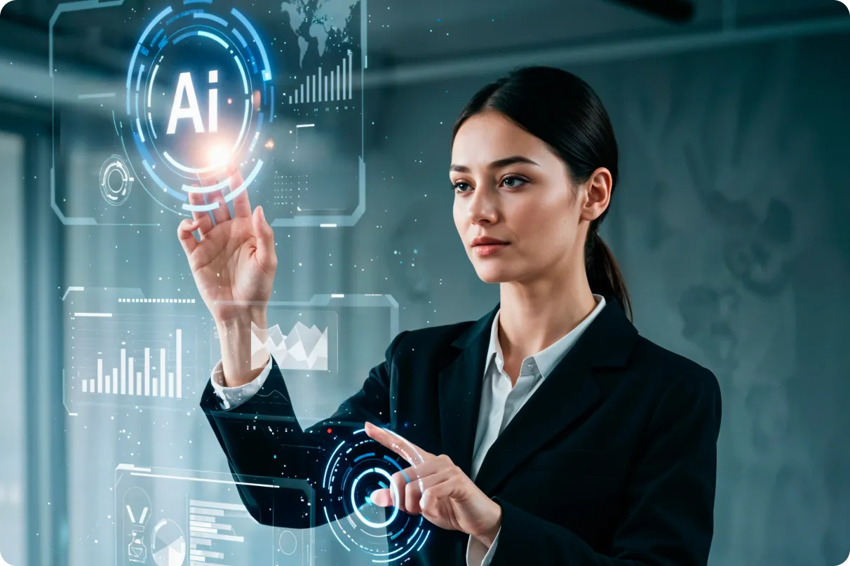 Professional at work in the AI and ML role the internship prepares you for